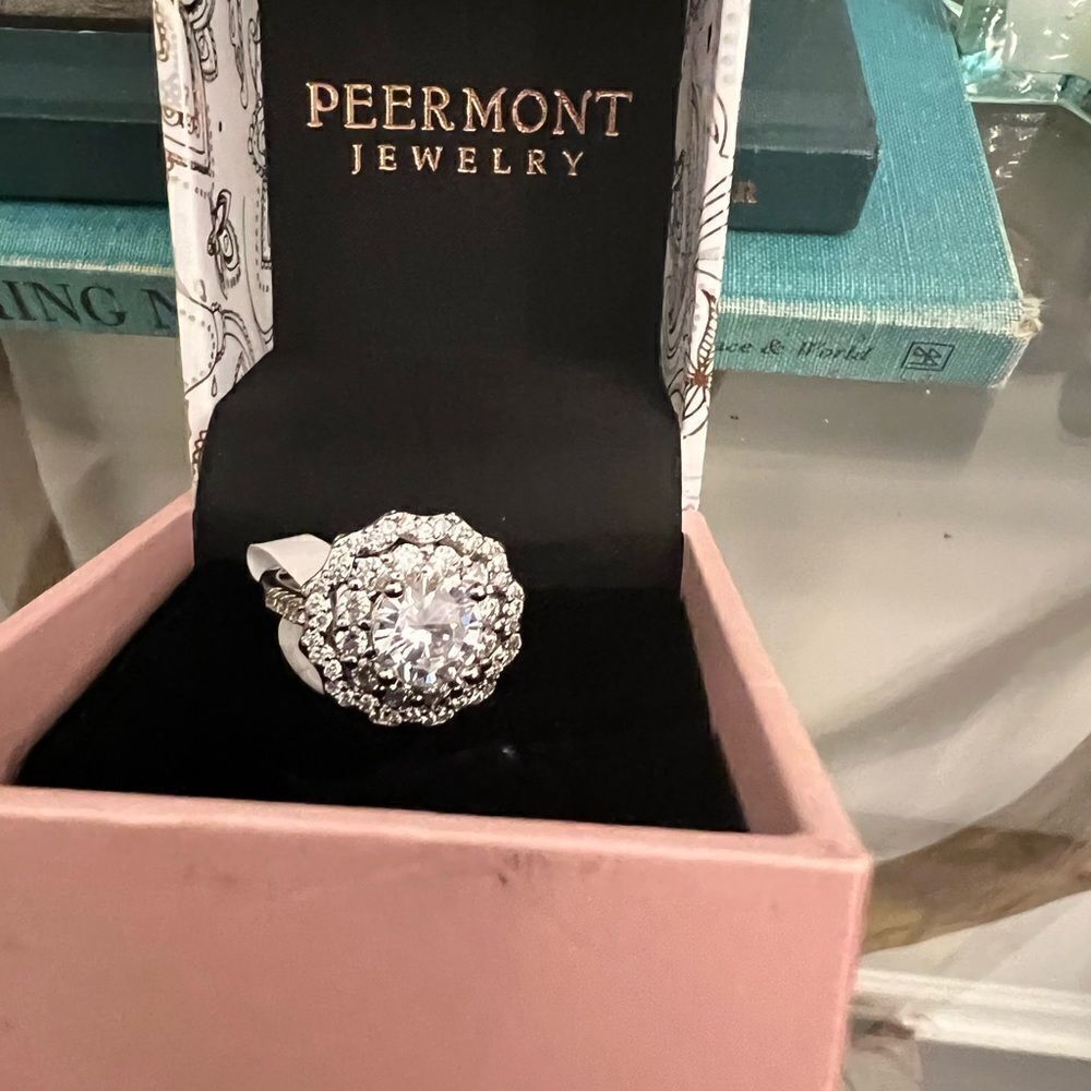 Gorgeous Peermontnib Cocktail Ring Size7.